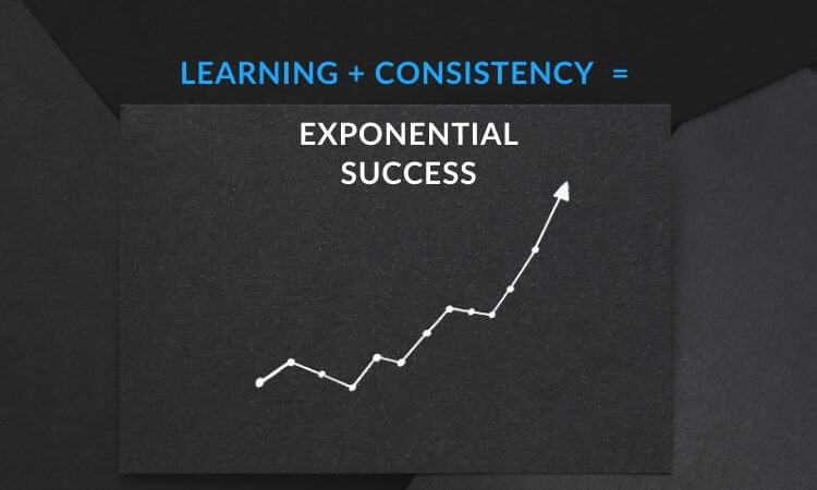 learning plus consistency equals exponential growth