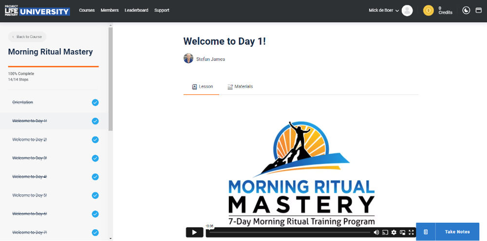 Morning Ritual Mastery Program Day 1